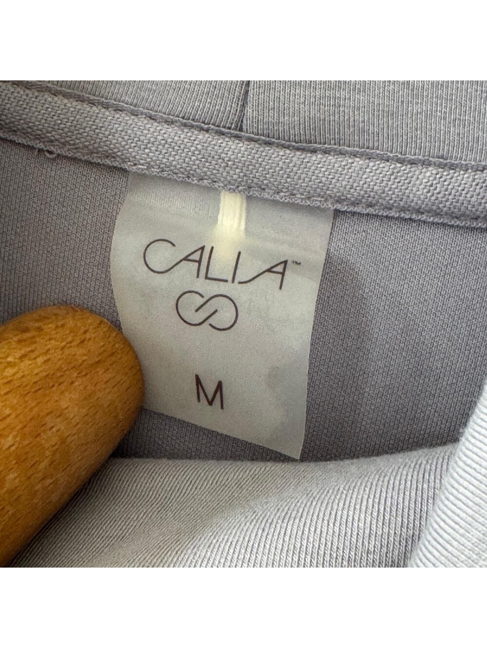 CALIA Sweatshirt M Gray Funnel Cowl Neck Oversized Pocket Soft - Picture 4 of 11